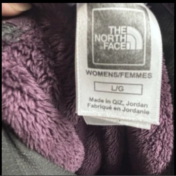 The North Face Purple Heavy Fleece 1/4 Zip Ski Pullover Hiking Jacket Womens L - Picture 3 of 5